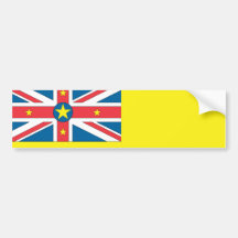 Niue Island Flag Bumper Sticker