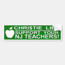 NJ TEACHERS BUMPER BUMPER STICKERS