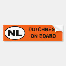 NL Sticker - Dutchness On Board Bumper Sticker