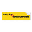 NM stop the corruption bumper stickers