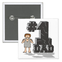 No. 1 Dad button