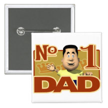 No. 1 Dad button