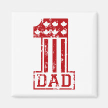 No. 1 Dad Canada Magnet