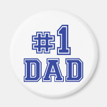No.1 Dad Refrigerator Magnet