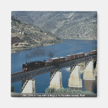 No. 294 at Tua with a Regua to Pocinho mixed, Port Refrigerator Magnets