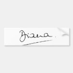 No.34 The signature of Princess Diana. Bumper Sticker