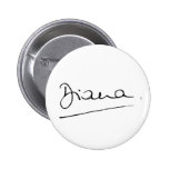 No.34 The signature of Princess Diana. Button