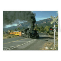 No. 481 crosses the highway north of Durango, Colo Greeting Card