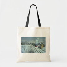 No. 48442 in a wintry setting at Chinley South Jun Canvas Bag