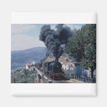 No. 717 with freight near Caldas de Moledo, Portug Magnets