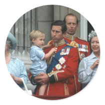 No.8 Prince Willam & Prince Charles 1984 Round Stickers