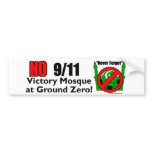 NO 9/11 Victory Mosque Bumper Stickers