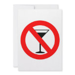 No Alcohol Sign invitations