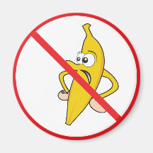 No Angry Bananaheads! Fridge Magnet