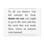 No animals harmed at supermarket meat counter? postcards