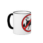No Ball Shit Sign-Red/Black Coffee Mugs