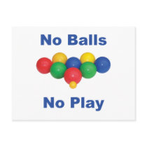 No Balls Bocce Ball Postcard