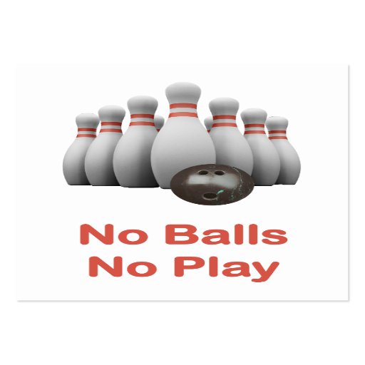 No Balls Bowling Business Card Templates
