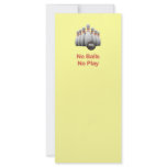 No Balls Bowling Rack Cards