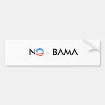 NO-BAMA BUMPER STICKER