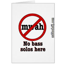 No_Bass_Solos10x10 White Greeting Card