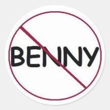 No Benny2 Round Stickers