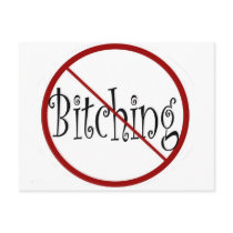 No Bitching postcard