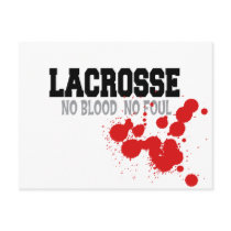 No Blood No Foul Lacrosse Post Cards
