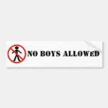 No Boys Allowed BumperSticker Bumper Stickers