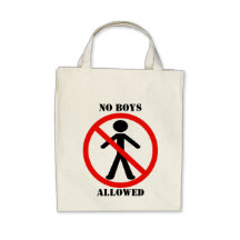 No Boys Allowed Tote Bag