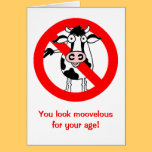 NO BULL! Over the hill birthday card. cards