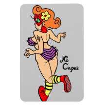 No Capes IV Superheroine Pin-up Magnet
