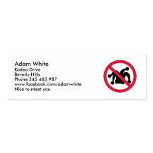 No carnival fools cap business card