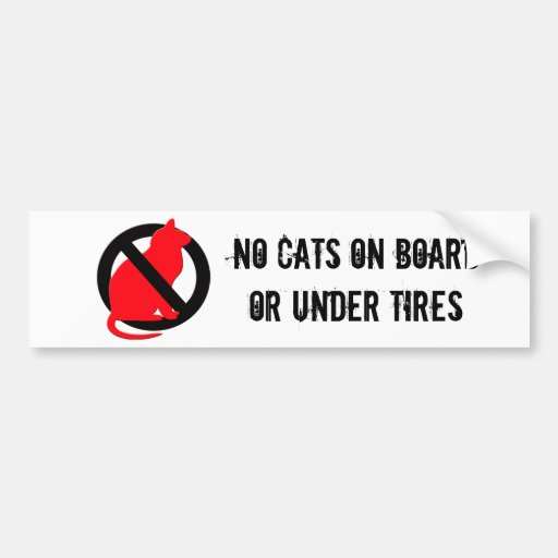 No Cats Symbol Bumper Stickers