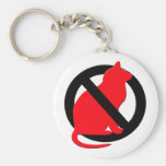 No Cats Symbol Keychains
