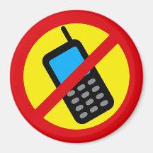 No Cell Phone Use Design Fridge Magnet