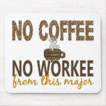 No Coffee No Workee Major Mouse Pads