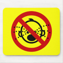 NO Cry Babies ⚠ Thai Airport Sign ⚠ Mousepads