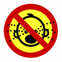 NO Cry Babies ⚠ Thai Airport Sign ⚠ Photo Sculpture