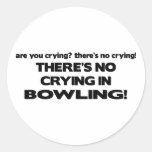 No Crying - Bowling Round Sticker