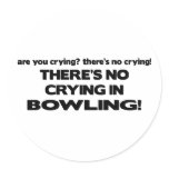 No Crying - Bowling Round Sticker