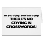 No Crying - Crosswords Greeting Cards