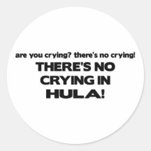 No Crying - Hula Round Stickers