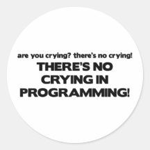 No Crying in Programming Stickers