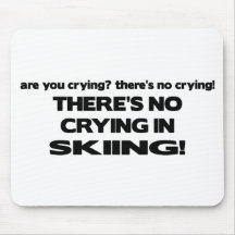 No Crying - Skiing Mouse Pads