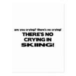No Crying - Skiing Post Cards