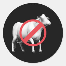 No Dairy - round sticker