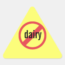 NO DAIRY safety sticker