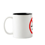 NO DOG POOP ROAD SIGN mugs