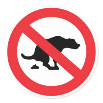 'no dog poop' stickers
